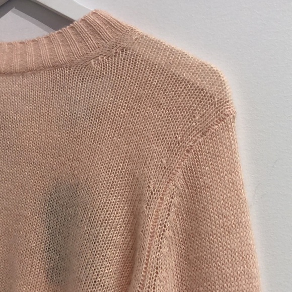Derek Lam 10 Crosby Peach Cashmere Tie Back Sweater - Picture 4 of 10